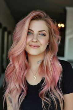 Pastel rose gold hair color Pastel Rose Gold Hair