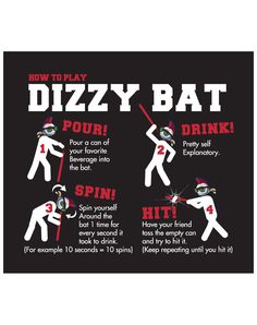 the instructions for how to play dizzy bat