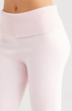 A ribbed fold-over waistband brings cozy energy to these cotton-blend leggings with flared hems. 33 1/2" inseam; 26" leg opening; 10 1/2" front rise; 12" back rise (size Medium) Pull-on style 48% cotton, 31% polyester, 15% polyamide, 6% viscose Machine wash, tumble dry Imported Cute Clothing Items, Blogilates Clothes, Christmas Wishlist 2024, Girly Wishlist, 2024 Wishlist, Coloured Leggings, Farm Clothes, Florence By Mills, Ballet Clothes