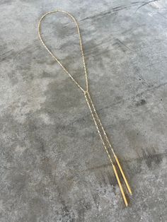 adjustable lariat necklace with 14k goldfill chain and 14k gold vermeil accents.37 1/2" x 1/8" Lariat Necklace, Stone Jewelry, Gold Vermeil, Handmade Jewelry, Chain, Stone, Gold