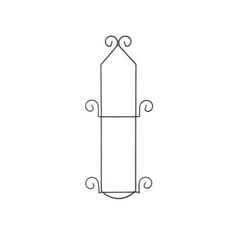 a line drawing of an iron door handle