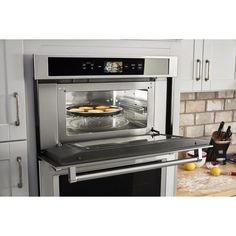 KitchenAid 30" Wall Oven with Microwave Combo Smart in Stainless Steel | Nebraska Furniture Mart Wall Oven With Microwave, Oven Microwave Combo, Wall Oven Microwave Combo, Wall Oven Microwave, Wall Ovens, Oven Microwave, Wall Oven, Nebraska Furniture Mart, Microwave Oven