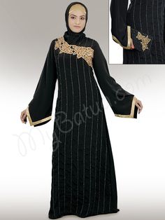 Liba+Abaya Anarkali Abaya For Eid Evening, Formal Abaya With Dabka Work For Eid, Formal Eid Abaya With Dabka Work, Elegant Gold Long Sleeve Agbada, Elegant Long Abaya With Resham Embroidery, Elegant Long Sleeve Abaya With Embroidered Border, Elegant Black Agbada For Wedding, Gold Embroidered Floor-length Abaya, Gold Floor-length Abaya With Gold Embroidery