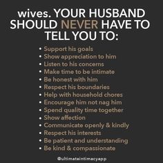 The Good Wife's Guide, Husband Wife Relationship