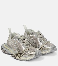 3 Xl Mesh Sneakers in White - Balenciaga | Mytheresa Activewear Design, Balenciaga Shoes Sneakers, Sneakers Design, White Balenciaga, Crocs Boots, Best Basketball Shoes, Next Shoes, Black Balenciaga, Balenciaga Sneakers