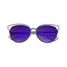 A new take on a classic. For a confident, bold look. Cat-eye sunglasses always add a chic touch. zeroUV’s Women’s Blue Gradient Wire-Detail Sunglasses take style to the next level with bold blue color and luxe wire accenting for a pair of stunna shades like no other.. Pop on some color. It’s in the details. Polished wire detailing creates a flirty cat-eye silhouette to these sunglasses, so you can rock a modern look out and about. Metal cut-out arms create architectural elegance that is bold yet Trendy Eyewear, Festival Sunglasses, Sun Photography, Travel Women, Aesthetic Accessories, Summer Shades, Jewelry Summer, Sky Nature, Blue Gradient