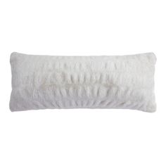 a white fluffy pillow on a white background