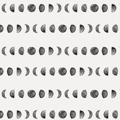 the phases of the moon in black and white