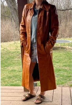 Maxima Wilson’s leather VTG cognac trench. Small | eBay Long Leather Coat, Leather Coat, Cognac, Free Delivery, Best Deals, Leather