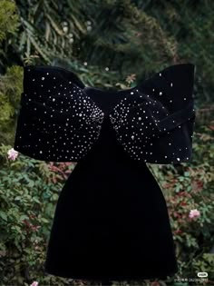 Black Dress With Rhinestones, Short Bow, Bow Women, Elegant Dresses Classy, فستان سهرة, Formal Party Dress