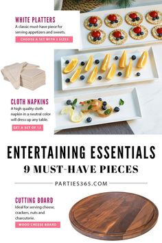 the ultimate guide to entertaining essentials for every occasion, including desserts and appetizers