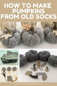 how to make pumpkins from old socks