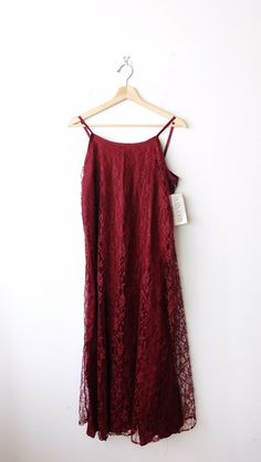 Vintage Burgundy Lace Sleeveless Dress/Lace Maxi Dress. Measurements Length         : 48 1/2" Armpit to armpit: 16 1/2" Waist           : 40" Hips             : 44" Condition   : Never been worn.  ※Please read the policy before you purchase※ Womens Lingerie, Burgundy Lace, Burgundy Dress, Dress Measurements, Lace Maxi, Lace Maxi Dress, Dress Lace, Women Lingerie, Labour Day