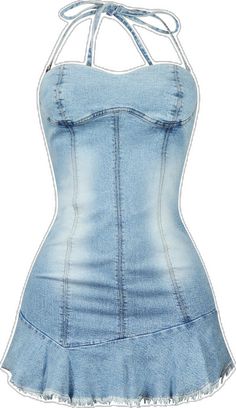 Sleeveless Denim Corset Dress, Summer Denim Corset Dress, Strapless Denim Corset Dress For Spring, Fitted Denim Corset Dress For Summer, Fitted Medium Wash Denim Dress With Spaghetti Straps, Summer Denim Fitted Corset Dress, Fitted Backless Blue Denim Dress, Fitted Blue Backless Denim Dress, Fitted Blue Denim Corset Dress