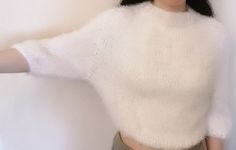 White Knitted Sweater Women, Very Fine Sweater, Short Knit Sweater, Cropped Knit Sweater, Fluffy Knit Sweater, Soft Sweater Our products are created according to customer's exact sizes. Every clothing is knitted with love. With personalization you can tell us your exact sizes. Handmade Materials: Premium Acrylic, Polyamide 30 degree Wash/ Hand Wash See more hand knitted products of our shop https://www.etsy.com/shop/TINAFASHIONSHOP White Stretch Knitted Cardigan, White Knit Acrylic Sweater, Cozy White Stretch Cropped Sweater, Cozy Stretch White Cropped Sweater, White Acrylic Knit Sweater, White Cozy Fit Knitted Sweater, Cozy Fit White Knitted Sweater, White Long Sleeve Knitting Pattern, Casual White Long Sleeve Knitting Pattern