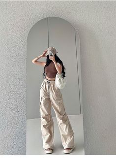 Brand: other/otherSize: S M LStyle: StreetStreets: European and AmericanPopular elements: pocketsColor classification: khaki black pink gray blueYear Season: Summer 2023Clothing style details: pocketsTrouser length: Long pantsWomen's pants type: cargo pantsMaterial composition: Other materials Beige High-waist Parachute Pants For Streetwear, Beige High Waist Parachute Pants For Streetwear, High Waist Beige Parachute Pants For Streetwear, Trendy Khaki Parachute Pants With Side Pockets, Trendy Khaki Parachute Pants With Cargo Pockets, Beige High-waist Cargo Pants With Side Pockets, High Waist Beige Cargo Pants With Side Pockets, Beige Outdoor Pants With Side Pockets, Beige Streetwear Bottoms With Multiple Pockets