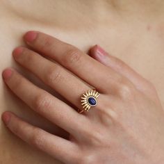 - Handcrafted natural Lapis Lazuli ring featuring a sunflower-shaped blue gemstone - Boho-inspired design that adds a touch of elegance to any outfit - Perfect Christmas gift for her to add to her boho jewelry collection - A unique and meaningful gift that she will cherish Blue Gemstone Rings, Lapis Lazuli Ring, Boho Gifts, Blue Gemstones, Christmas Gifts For Her, Perfect Christmas Gifts, Meaningful Gifts, Lapis Lazuli, Boho Jewelry