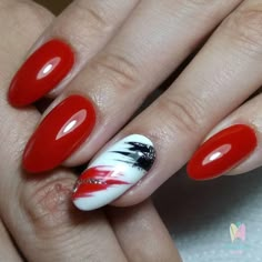 Winter Nails Red, Simple Toe Nails, Red Nail Art Designs, Unghie Sfumate, Red Nail Art, Stiletto Nail Art, Red Nail Designs, Nails Red, White Nail