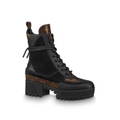 LOUIS VUITTON® - Laureate Platform Desert Boot - Black Botas Louis Vuitton, Laureate Platform Desert Boot, Laureate Platform, Joe Madureira, Louis Vuitton Shoes Heels, Desert Boot, Louis Vuitton Boots, Formal Shoes For Men, Louis Vuitton Official