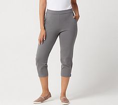 These cute and casual Susan Graver Premium Stretch leggings seamlessly go from brunch with friends to afternoon shopping trips and evenings on the town. From Susan Graver. Casual Pull-on Activewear For Spring, Casual Spring Pull-on Activewear, Casual Pull-on Style Activewear For Spring, Solid Athleisure Capris For Summer, Solid Color Athleisure Capris For Summer, Casual Stretch Activewear For Day Out, Stretch Athleisure Activewear For Day Out, Casual Pull-on Leggings For Spring, Casual Spring Leggings With Pull-on Style