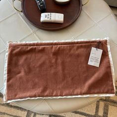 West Elm Lumbar Pillow. Nwt Burnt Sienna Rust Color With Linen Trim. Rust Lumbar Pillow, Burnt Sienna, Trim Color, Rust Color, West Elm, Lumbar Pillow, Rust, Trim, Pillows