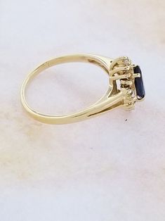 Buy 14k Yellow Gold Sapphire and Diamond Ring Online in India - Etsy Amethyst Studs, Knot Stud Earrings, Knot Studs, Sapphire And Diamond Ring, Blue Band, Multi Stone Ring, Multi Stone, Custom Rings, Stone Rings