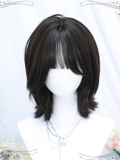 This price is for a wig only, others are not included.   	 		 			Size 			Free Size 		 		 			Hair Length 			30-35 Short Haircuts For Long Hair, Short Wigs With Bangs, Short Haircuts For Flat Straight Hair, Layered Korean Haircut, Wolfcut Wig, Medium Curled Hair, Witch Hair Styles, Shoulder Length Wolf Cut With Bangs, Shoulder Hair With Bangs