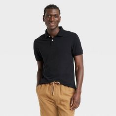 Read reviews and buy Men's Every Wear Polo Shirt – Goodfellow & Co™ at Target. Choose from contactless Same Day Delivery, Drive Up and more. Mens Wardrobe, Summer Casual Outfits, Fabric Construction, Black Polo, Minimalist Wardrobe, Basic Shirts, Comfy Fashion, Wardrobe Inspiration, Men's Wardrobe