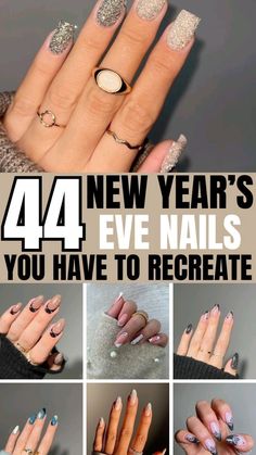 New Year's Nails Short, New Year Eve Dip Nails, New Years Dip Powder Nail Ideas, New Year’s Eve Sns Nails, Nye Nails 2023 Short, New Years Dip Nails 2023, New Years Short Gel Nails, New Years Dipped Nails Ideas, 2024 Nail Trends New Year