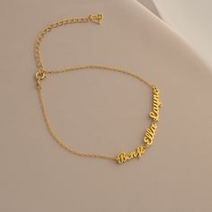 • Material: High-Quality Solid 925 Sterling Silver • Finish: Sterling Silver ∙ 18K Gold ∙ Rose Gold• Dimensions: Depending on your font choice, height sizes range from 3mm to 4mm lowercase SKU: HH-BH08AF60 Personalized 14k Gold Chain Bracelet, Elegant Customized 14k Gold Name Bracelet, Customized Gold Name Bracelet, Elegant Yellow Gold Name Chain Bracelet, Dainty Name Chain Bracelet, Elegant Customized Yellow Gold Bracelet, Elegant Name Chain Bracelet, Elegant Nameplate Chain Bracelet With Custom Name, Customized Gold Chain Bracelet For Anniversary