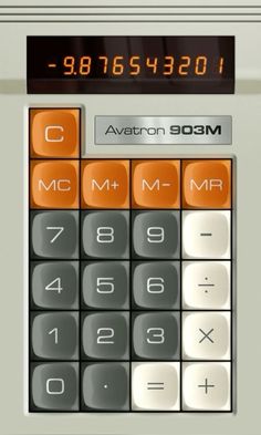 a calculator that is displaying the time on it's display screen and numbers