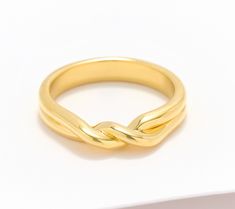 Boast a stackable style with this one playfully designed puzzle ring -- a delightful design consisting of two interlocking bands soldered together with a twist-front detail. From Sophie Blake. Stackable Twisted Rings For Promise, Modern Twist Stackable Rings For Promise, Modern Twist Stackable Twisted Promise Rings, Modern Twist Stackable Promise Rings, Adjustable Yellow Gold Stackable Rings With A Modern Twist, Adjustable Stackable Rings With A Modern Twist For Anniversary, Gift Stackable Double Band Rings With A Modern Twist, Twisted Stackable Promise Rings, Modern Twist Double Band Ring As Gift