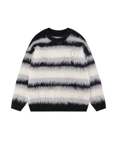 Machine wash and hang dry for optimal quality. Sizes usually run smaller than USA sizing, we recommend to size up once for correct sizing. Contact us for additional concerns. Aesthetic Sweaters, Hot Sweater, Striped Sweatshirts, Shorts Casual, Fuzzy Sweater, Mink Fur, Pants Jeans, Y2k Aesthetic, Getting Cozy