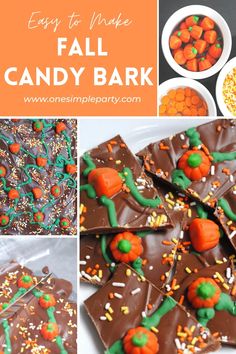 easy to make fall candy bark