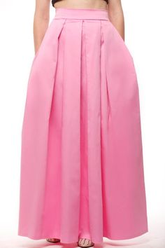 This lovely plated skirt with pockets has a classic silhouette and compliments all figures beautifully. Made from a silky high quality cotton fabric. You can choose also another fabric or ask for different colors. This skirt is made for a lady looking to spice up her wardrobe. Each piece is unique and carefully crafted by hand. Size - custom made. Luxury Pink Full Skirt Bottoms, Luxury Pink Long Skirt, Summer Party Full Pleated Skirt, Summer Party Pleated Midi Skirt, Party Pleated Waist Mini Skirt, Summer Party Midi Pleated Skirt, Spring Party Full Pleated Skirt, Pleated Flared Maxi Skirt, Spring Party Gathered Maxi Skirt