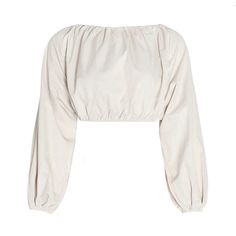 Chic Solid Color Long Sleeve Tops, Chic Long Sleeve Solid Color Tops, Trendy Fitted Solid Color Blouse, Solid Color Stretch Blouse For Day Out, Stretch Solid Color Blouse For Day Out, Stretch Solid Color Tops For Day Out, Trendy Long Sleeve Beige Tops, Casual Long Sleeve Padded Blouse, Fitted Cropped Padded Top