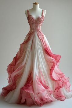 Elegant Old Fashioned Dresses, Most Beautiful Dresses In The World, Fairytail Dress, Gown Reference, Fantasy Ball Gowns, Pink Prom Dresses Long, Creative Dresses, Vintage Ball Gown, Retro Wedding Dresses