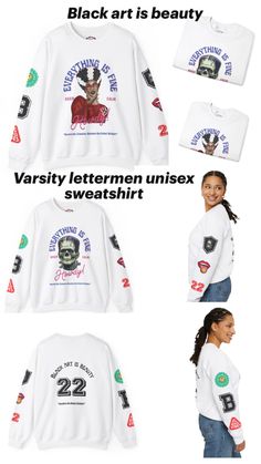 A Halloween sweatshirt or year round monsters Halloween fan sweatshirt Varsity Crew Sweatshirt With Logo Print, Fall Varsity T-shirt With Logo Print, Collegiate Crew Sweatshirt With Graphic Print, Varsity Crew Neck Hoodie For College, Varsity Crew Neck Hoodie For Streetwear, Collegiate Graphic Print Crew Neck Sweats, Streetwear Fan Apparel Sweatshirt With Ribbed Cuffs, Halloween Streetwear Sweatshirt With Letter Print, Halloween Letter Print Sweatshirt For Streetwear