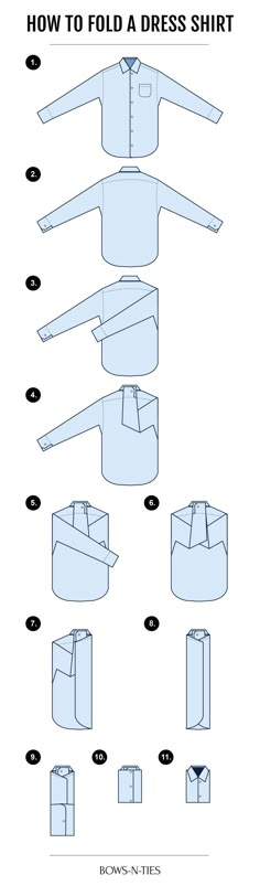 How to Fold a Dress Shirt Simpul Dasi, Kemeja Lelaki, Seni Dan Kraf, Kraf Diy, Men Style Tips