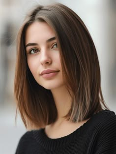 Shoulder Haircut, Spring Haircuts, Straight Hair Cuts, Lob Haircut, Trendy Hairstyle, Shoulder Length Hair Cuts, Haircuts Straight Hair, Medium Hair Cuts, Bob Haircut