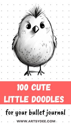 100+ Cute Little Doodles: Simple Techniques to Create Adorable Art - Artsydee - Drawing, Painting, Craft & Creativity Drawing With Words Ideas, Strength Doodle, How To Draw Simple Animals, Random Cute Doodles, Sketchbook Pages Doodles, Bird Doodles Simple, Happy Doodle Art, Bird Sketch Easy, Cute And Easy Things To Draw