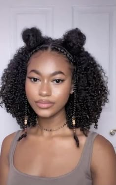 Braid And Afro Hairstyles, Cute Natural 4c Hairstyles Short Hair, Curly Hair Visor Hairstyles, Formal Afro Hairstyles Natural Hair Updo, Aesthetic Hairstyles For Black Women, Bangs With Natural Hair, Natural Hair Prom Hairstyles Black Women, Curly Hairstyles For Black Women Easy, Medium Curly Hair Styles Black Women