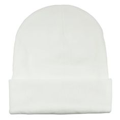 Gelante Adult Unisex Knitted Beanie hat cap with cuffed one size fits all will keep your head warm in the winter time. Color: White.  Gender: female. Plain Caps, White Beanie, Knitted Beanie Hat, White Beanies, Hat Men, Knitted Beanie, White Hat, Winter Time, Knit Cuff