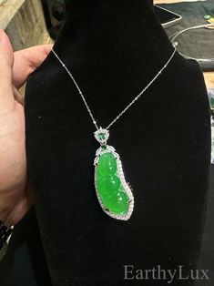 💝 Each Necklace come with one beautiful gift box~ 💎 Every jewelry design is unique and never replicated. ⏳ Production Time: 4-10 days 🚚 Shipping Time: 3-5 Business Days 💬 Contact us with questions anytime~ 🛒 Enjoying your shopping~ 💍 THE FINE DETAILS * Certificated Grade A Green Jade. * Necklace Length: Adjustable. * Metal: 1️⃣S925 Sterling silver ring base. * Nickel and lead-free, hypoallergenic. 💍 Product Features * Our jade is characterized by its base green tone with varying shades of color, and we only select the highest quality jade with no obvious color differences, or uneven surfaces to make our jewelry. However, due to the natural diversity of the jade, there may be slight color variations between the actual product and the photo. * Jade is an incredibly strong natural subs Green Gemstone Necklaces For Birthday Gift, Handmade Green Necklace For Birthday Gift, Handmade Green Necklaces For Birthday Gift, Green Jewelry For Mother's Day Gift, Jade Pendant Jewelry As A Gift, Unique Emerald Necklace As Gift, Green Necklaces For Birthday And Mother's Day Gift, Green Jewelry For Birthday And Mother's Day, Exquisite Handmade Green Jewelry