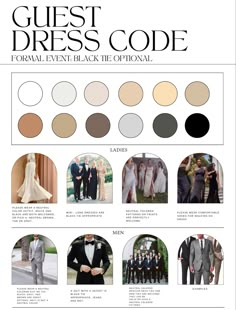 the wedding dress code for formal event