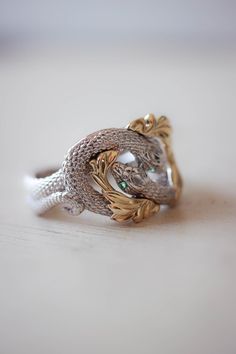 Ring Of Barahir, Embrace The Unknown, Ring For Man, Emerald Eyes, Beautiful Snakes, Lord Of The Ring, The Serpent, Unusual Gift, Meaningful Jewelry