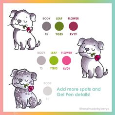 an image of three dogs with different colors and sizes on the same page, including one dog