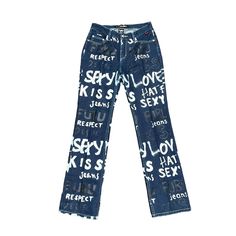 90s FUBU Graffiti Jeans Hip Hop Boho Statement Streetwear Blue Denim Size 7/8 | eBay Graffiti Jeans, Denim Joggers, Blue Bloods, Hip Hop Streetwear, Brands Outlet, The 90s, The Cool, Blue Denim, Cool Stuff