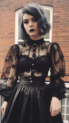 Goth Easter Outfits, Metal Core Outfit, Romantic Goth Style, Traditional Goth Outfits, Goth Spring Outfits, Glam Goth Fashion, Witchy Outfit Ideas, Worst Outfits, Vintage Halloween Costumes