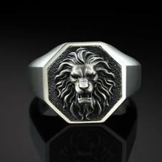 Egypt Tattoo, Family Ring, Wolf Ring, Gents Ring, Lion Ring, Mens Jewellery, Family Rings, Game Of Thrones Fans